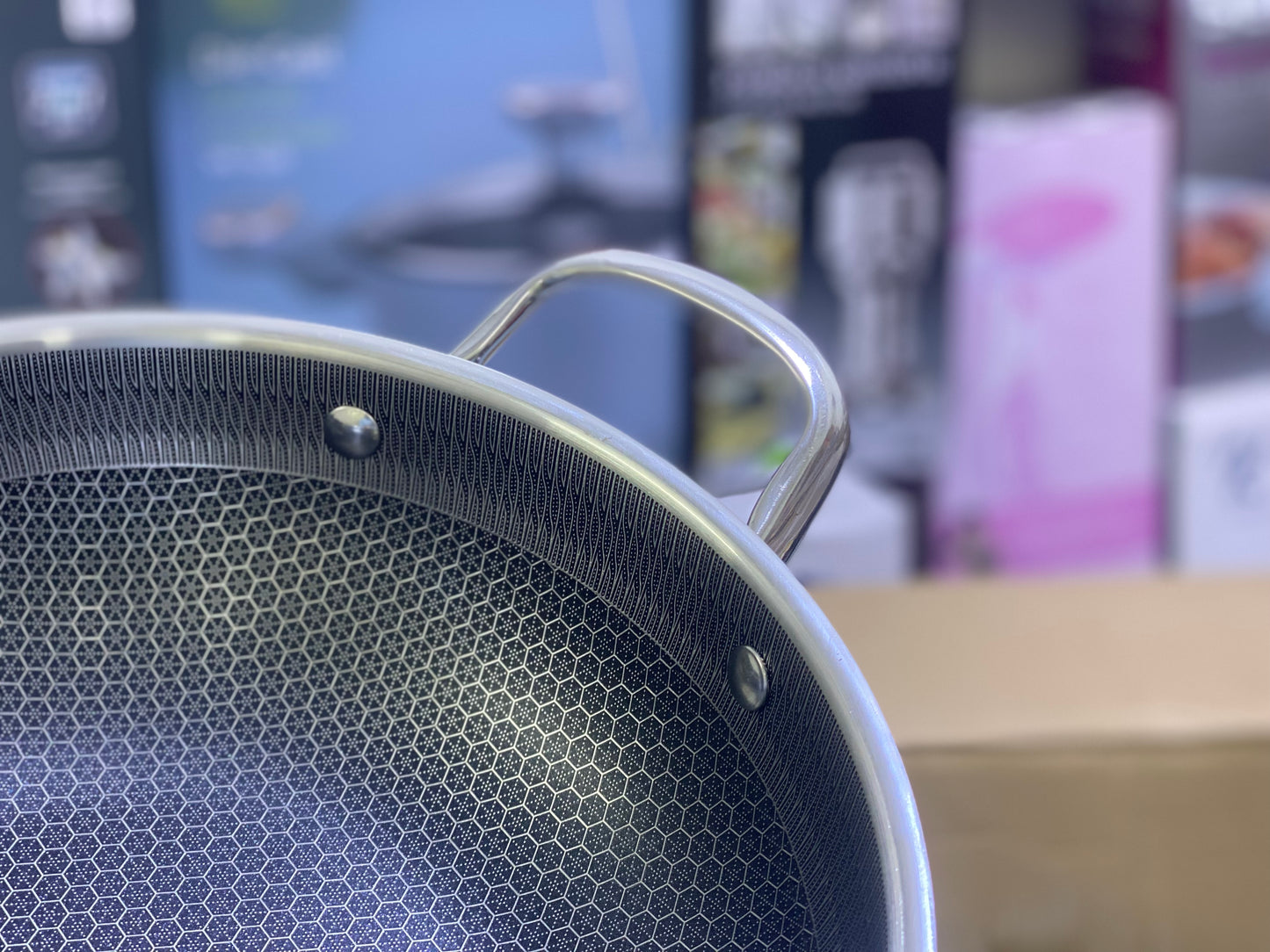 Laser coating Non stick Shallow Handi type 3 pieces