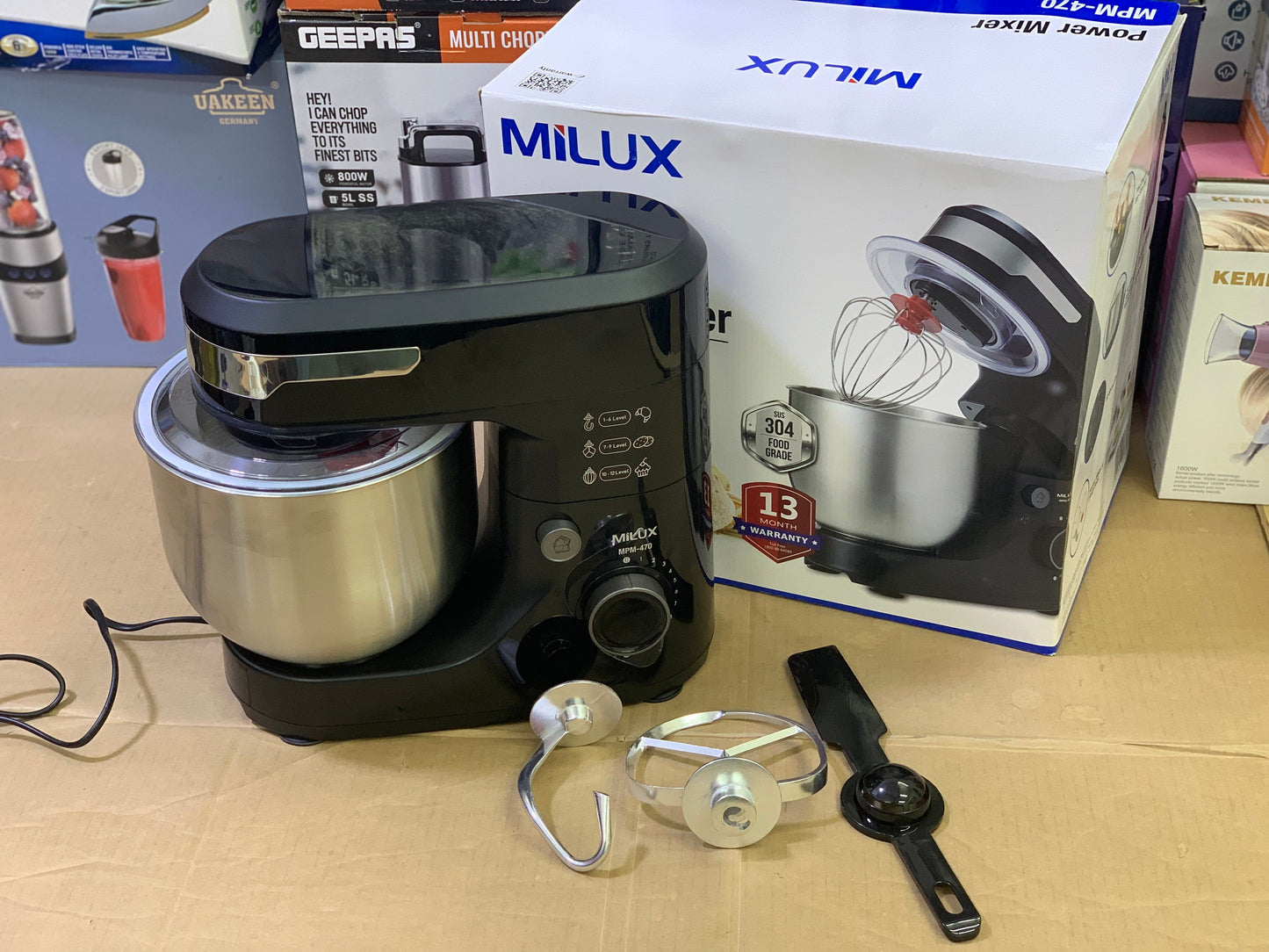 Milux Stand Mixer 550w and 4L