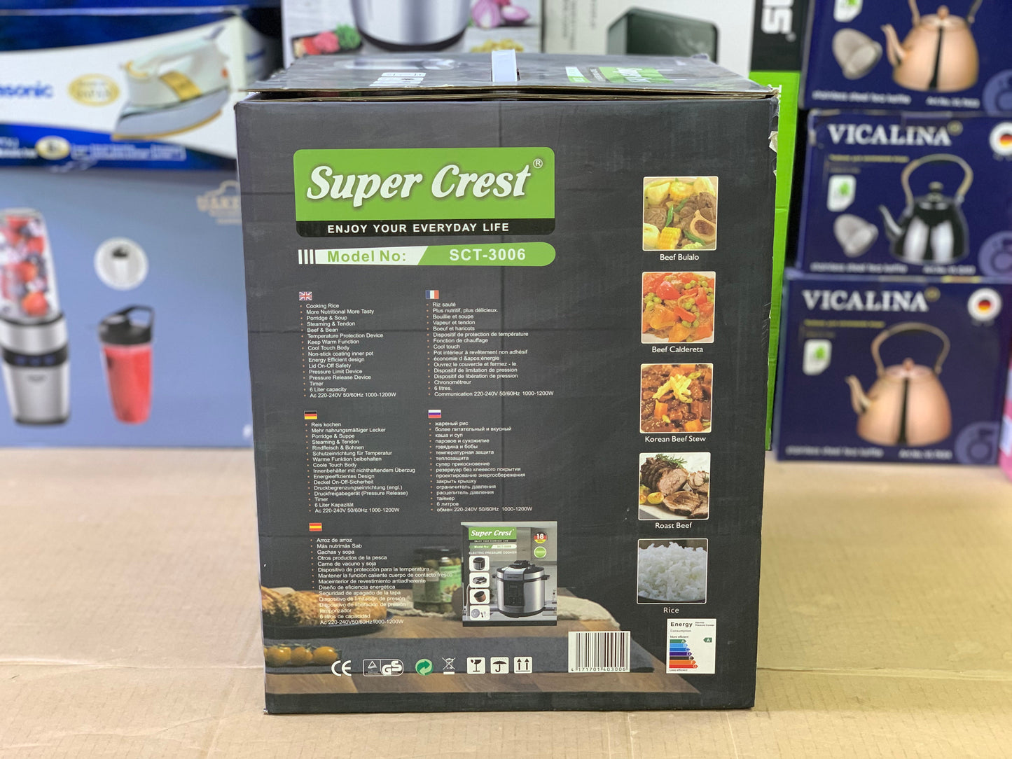 Super Crest Electric Pressure Cooker 1000w Model: SCT-3006