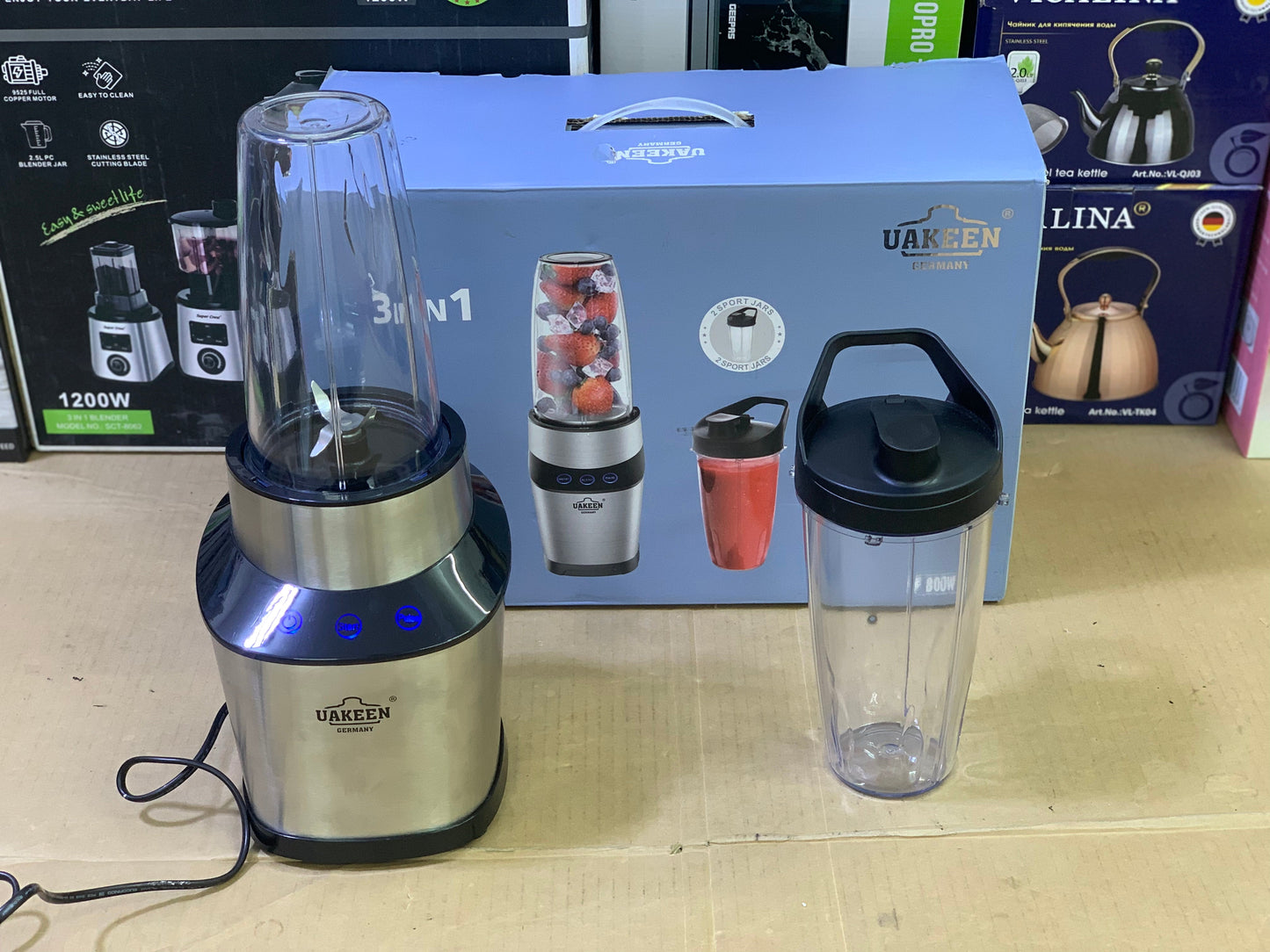 Uakeen Germany 3 in1 blender 800 watt and 800ml