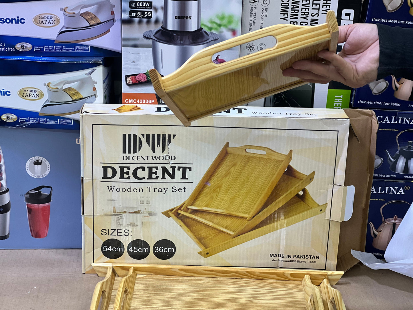 Wooden Serving Trays 3 Pieces