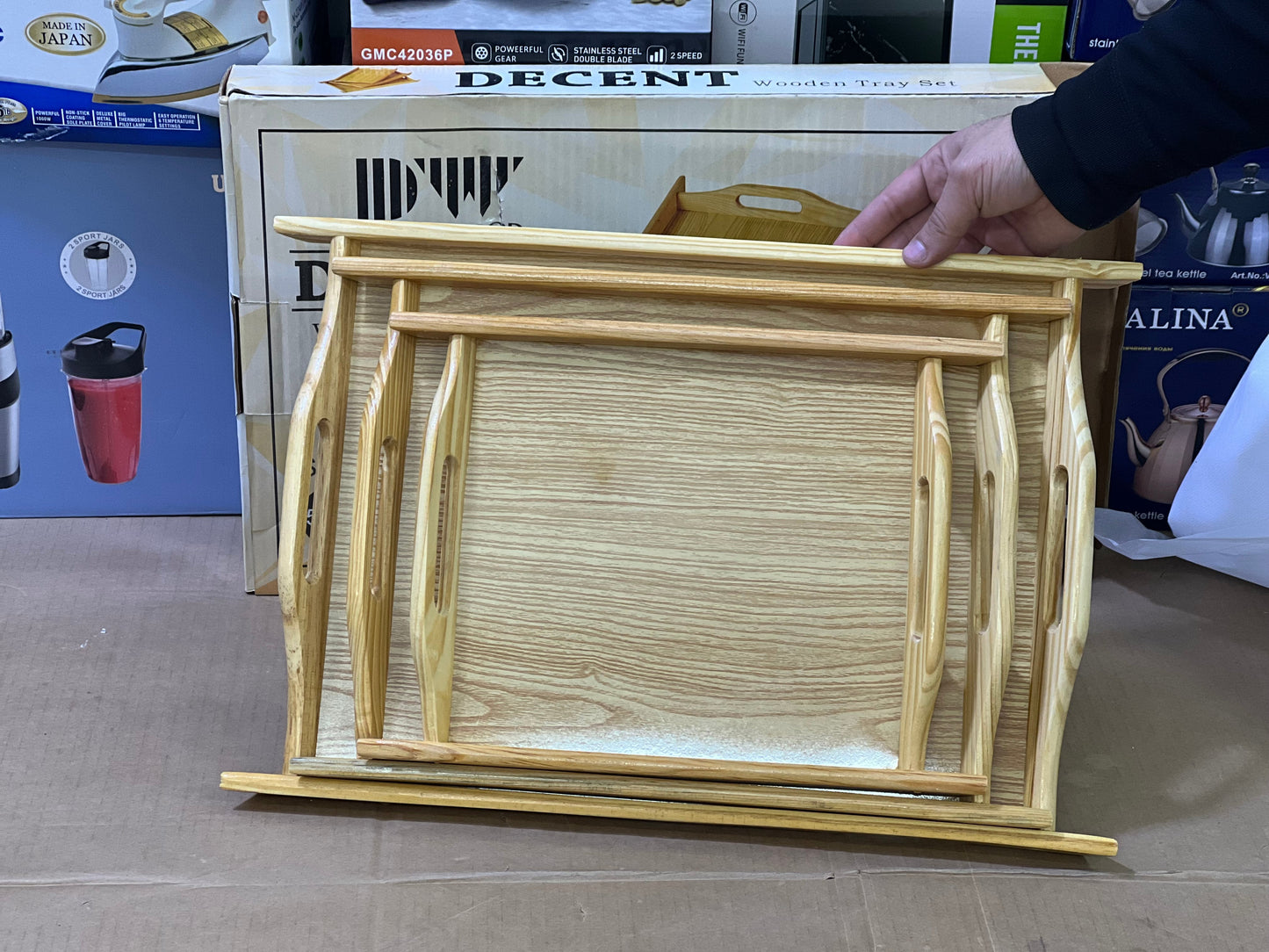 Wooden Serving Trays 3 Pieces