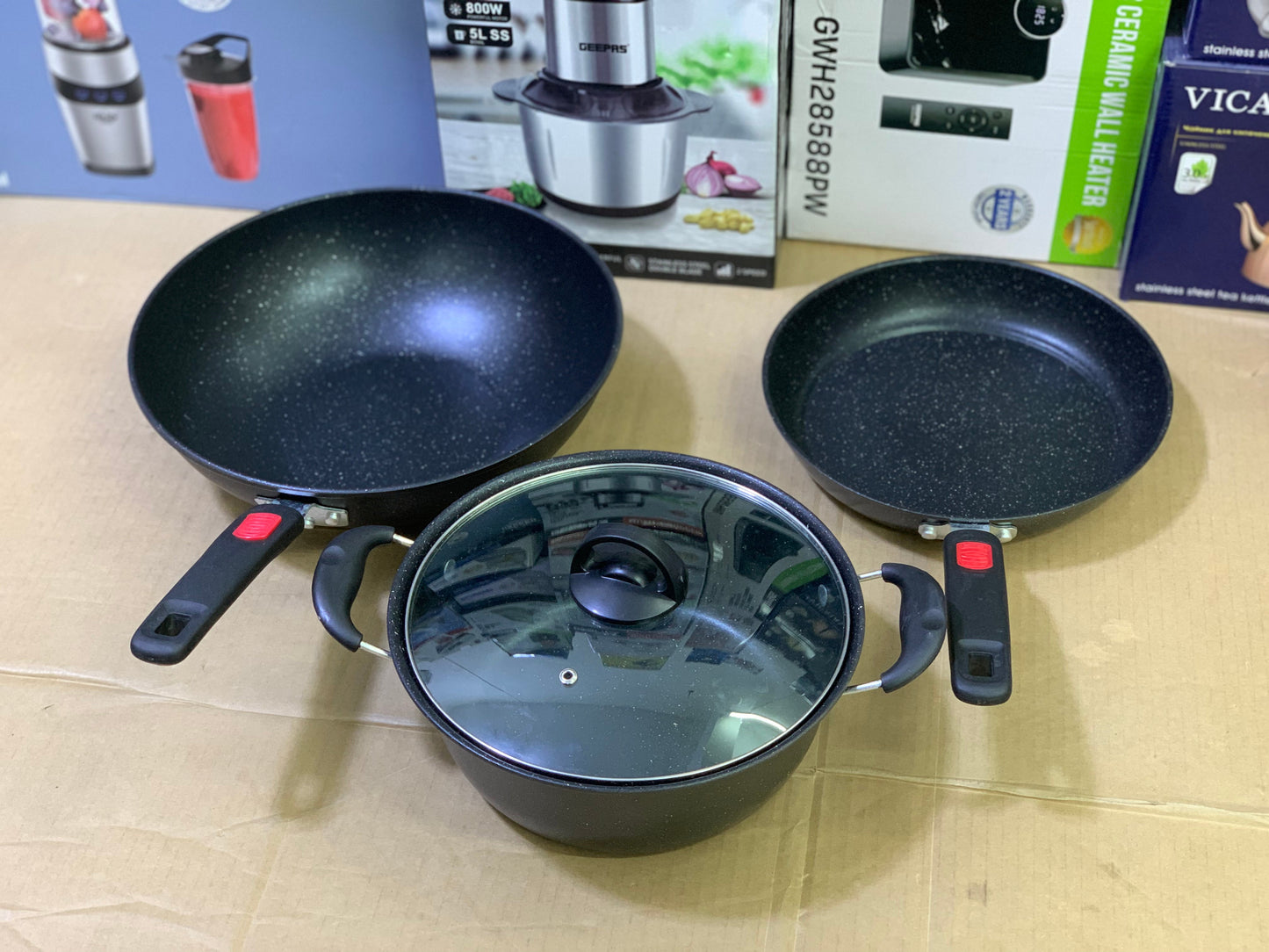 Longziwei Cookware set Nonstick granite coating