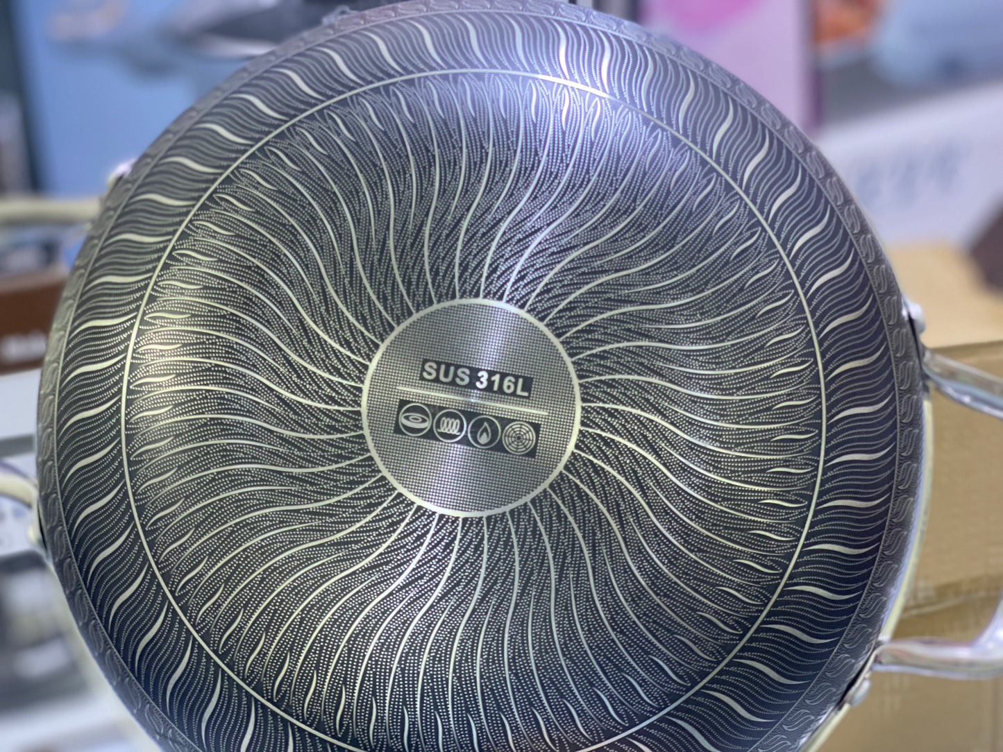 Laser coating Non stick Shallow Handi type 3 pieces