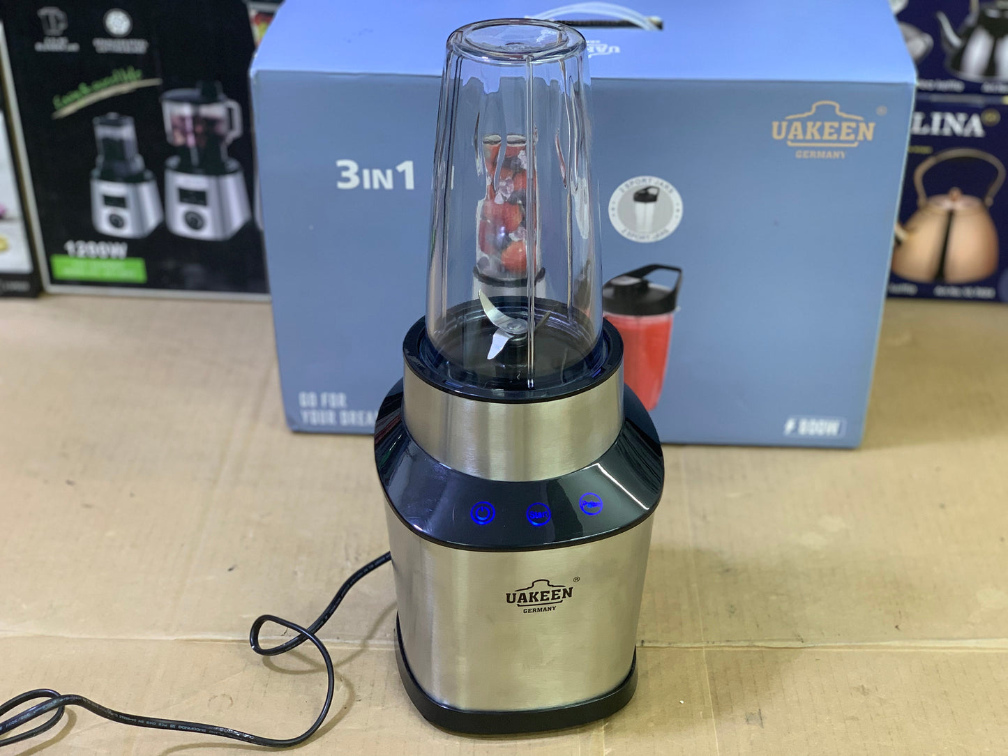 Uakeen Germany 3 in1 blender 800 watt and 800ml