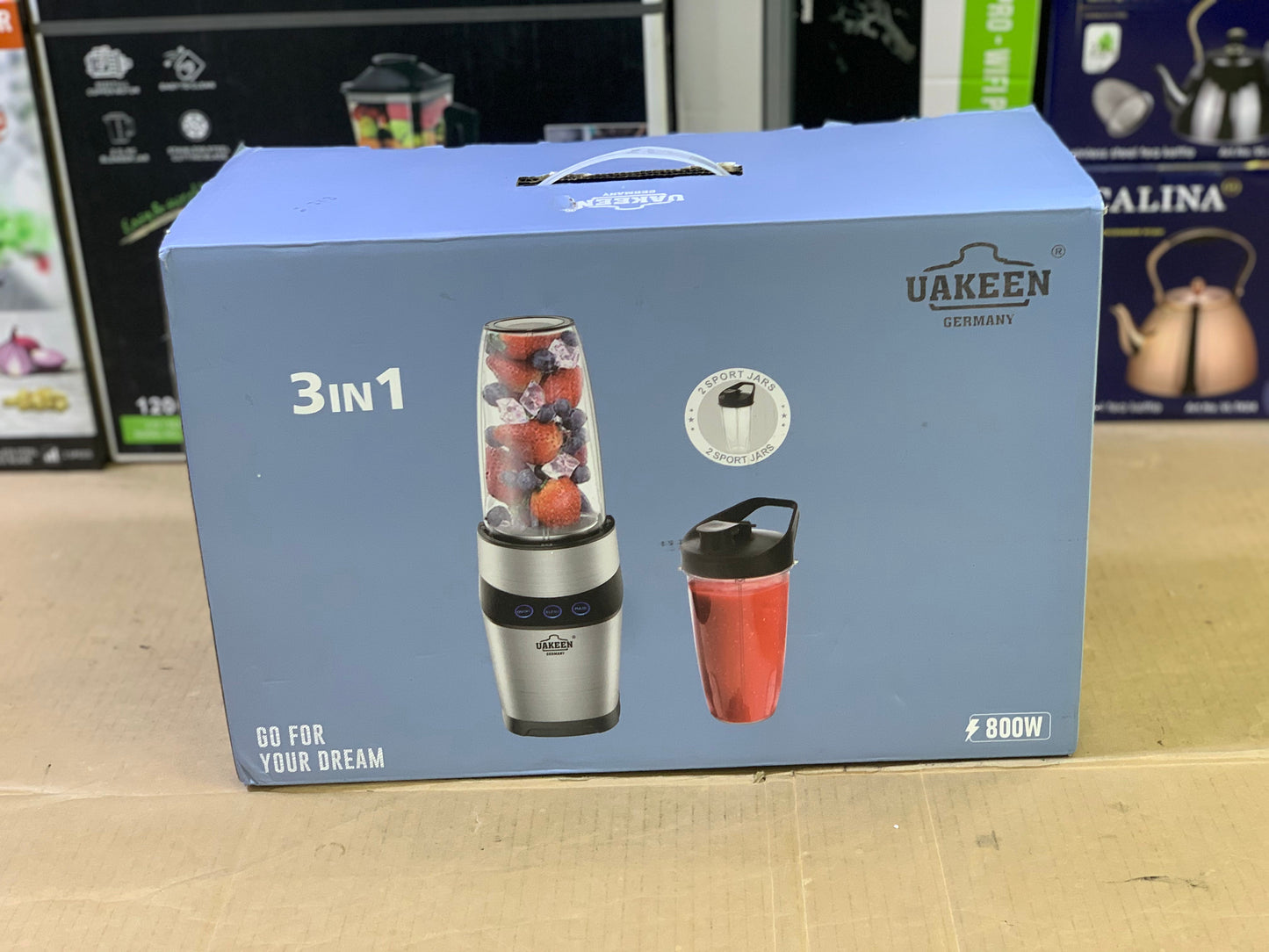 Uakeen Germany 3 in1 blender 800 watt and 800ml