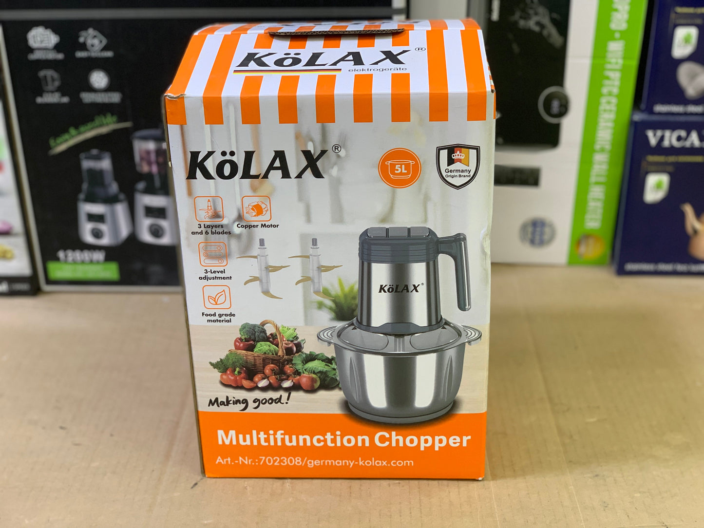 Kolax brand 5 Liter Double blade chopper 1000 watt