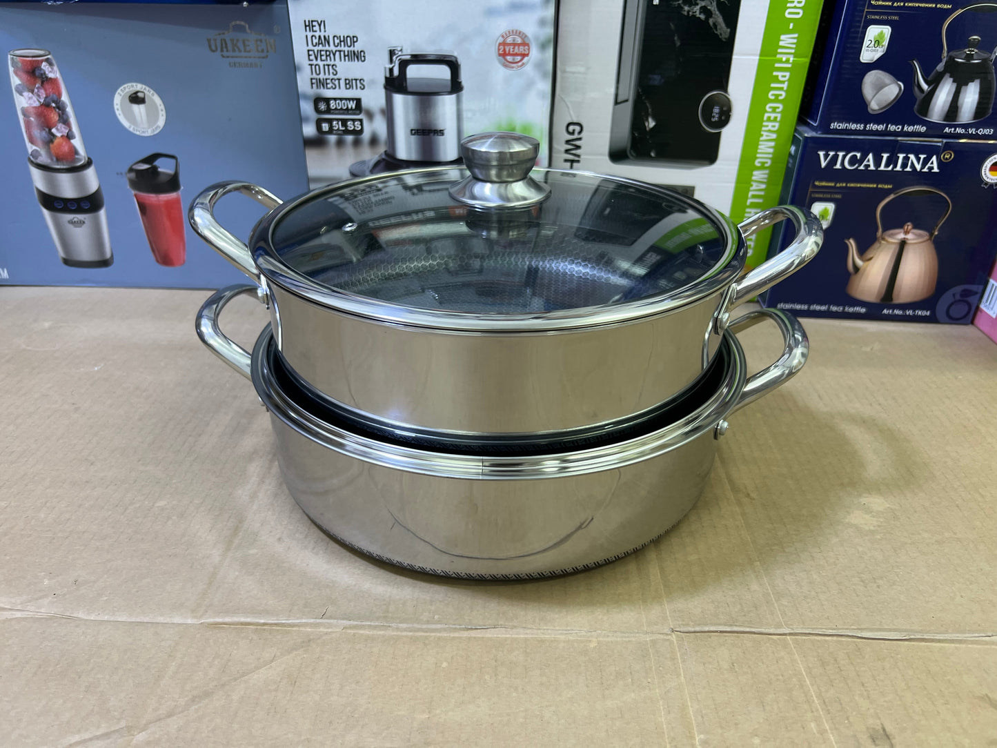 Laser coating shallow casserole 32cm and 34cm Jumbo sizes