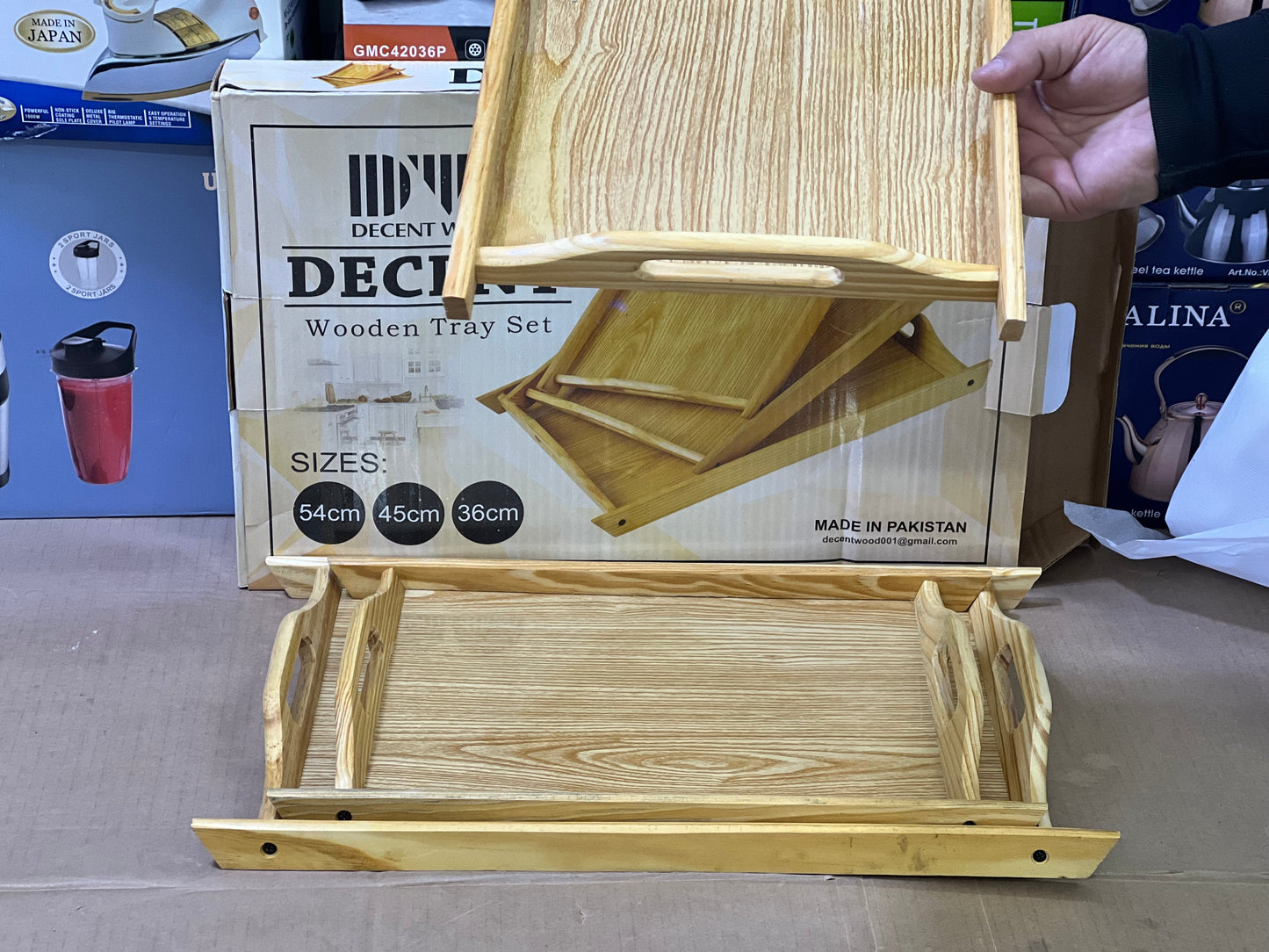 Wooden Serving Trays 3 Pieces