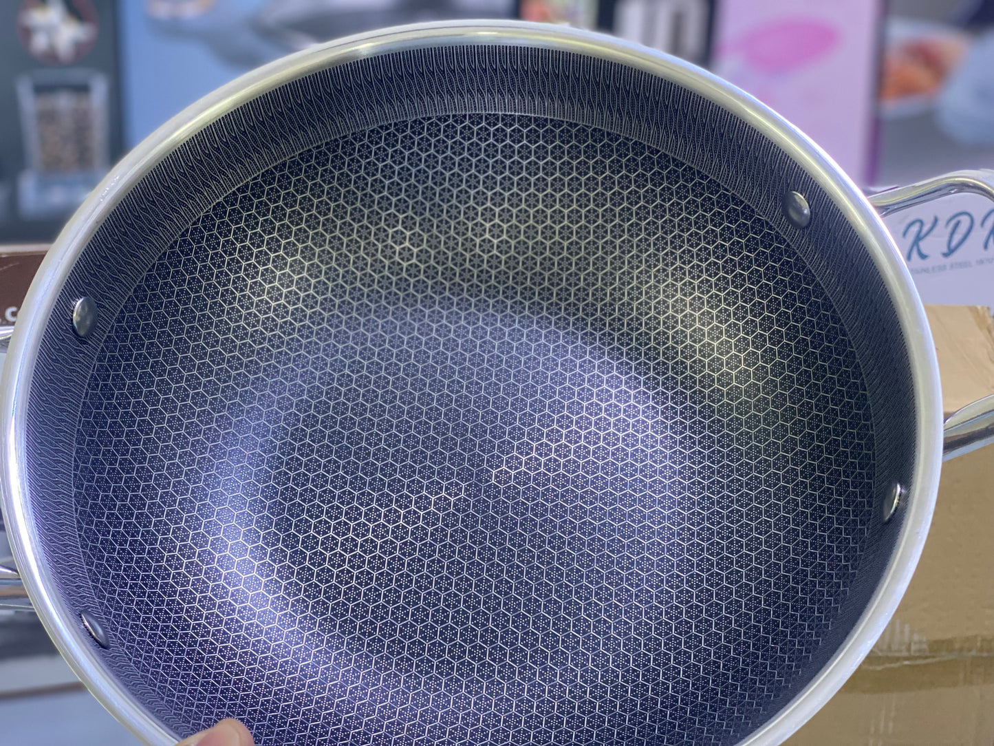 Laser coating Non stick Shallow Handi type 3 pieces