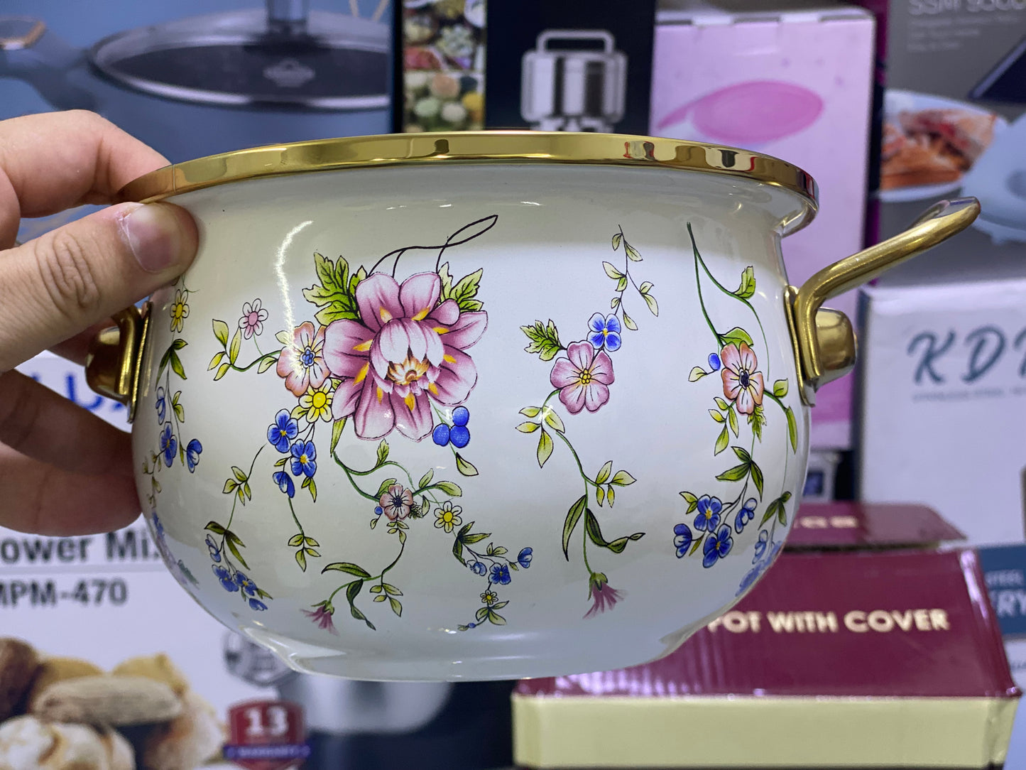 BOSHILANG Enamel Coating 3 Pieces Pots