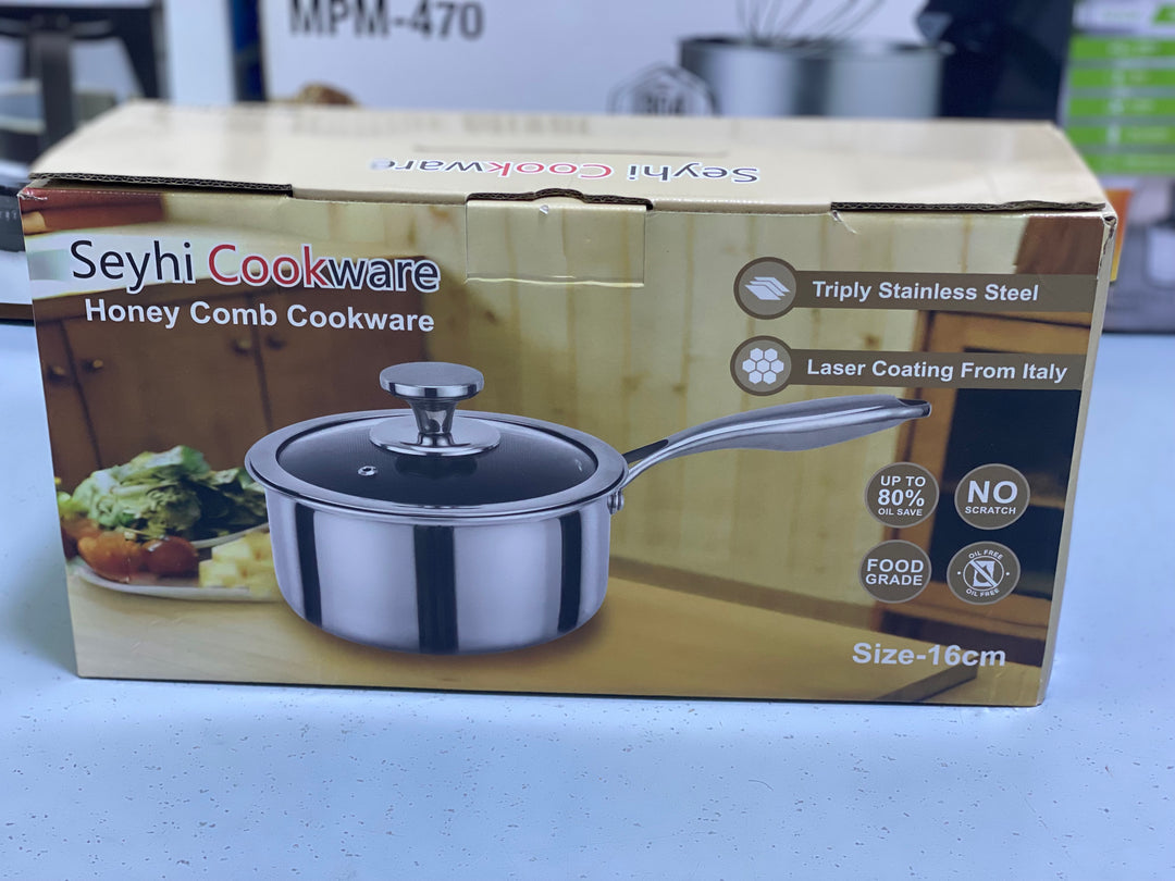 Seyhi Cookware HoneyComb Laser Coated Sauce Pan