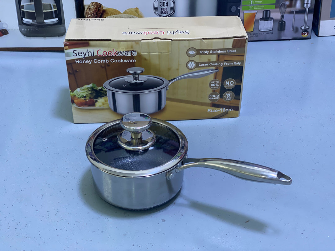 Seyhi Cookware HoneyComb Laser Coated Sauce Pan