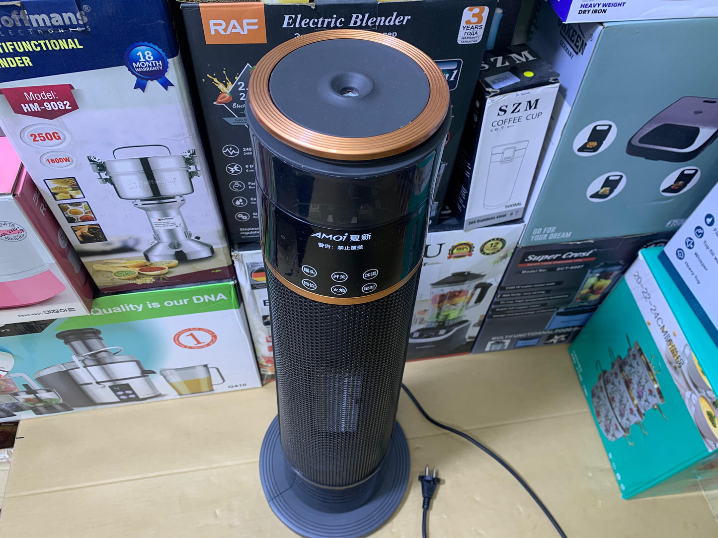 Remote Control Rotating Electric Heater with humidifier 2000W