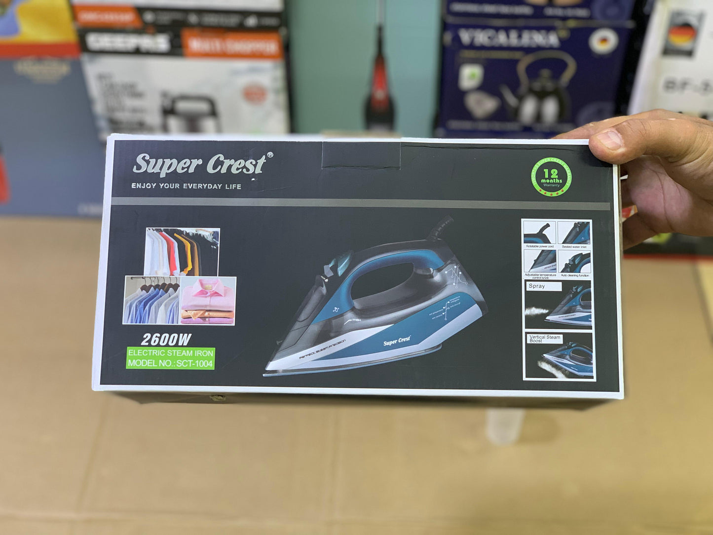 Super Crest Steam iron 2600w Model: SCT-1004