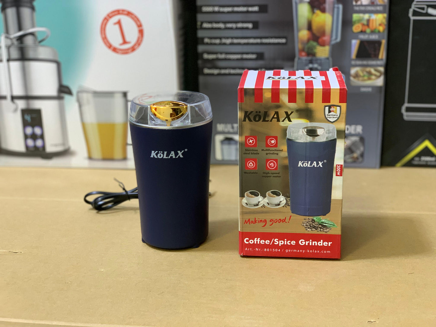 Kolax Coffee and Spice Grinder Stainless Steel 50G and 300w