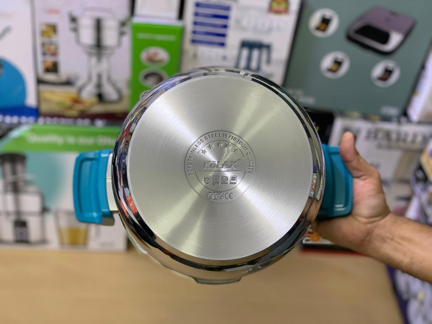 Kolax Pressure Cooker 6L and Stainless Steel 18/10 Capsule bottom