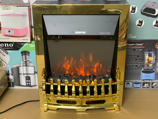 Geepas Brand Electric Heater 2000 watt Artificial Flame | Model: GRH285881P