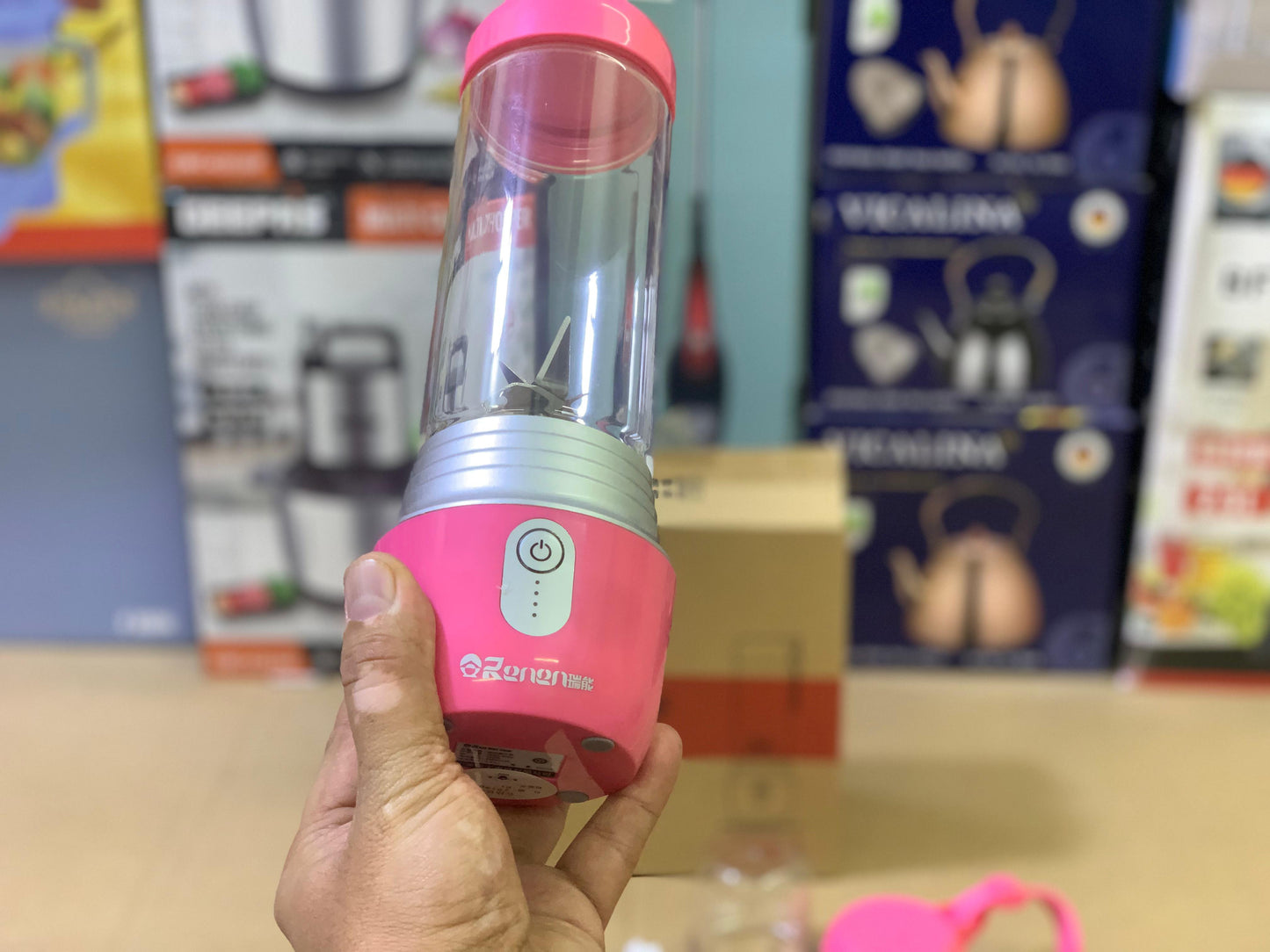Portable Sports Juice Cup Juicer 420ml Stainless Steel Blades