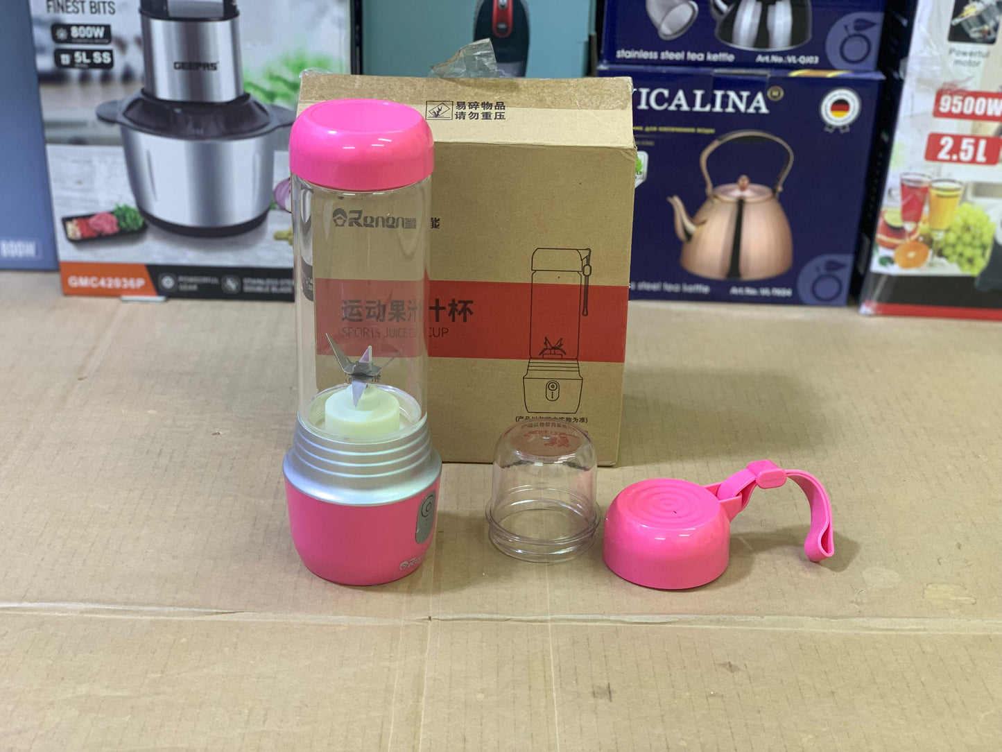 Portable Sports Juice Cup Juicer 420ml Stainless Steel Blades