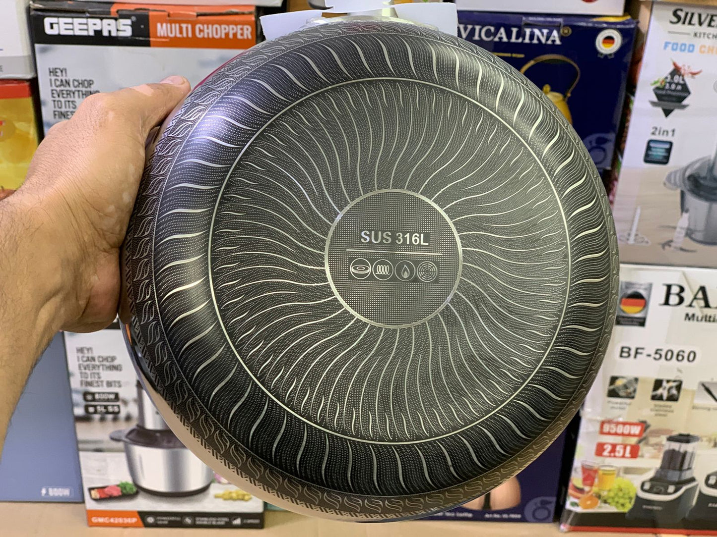 Laser Coating double side pouring Sauce pan