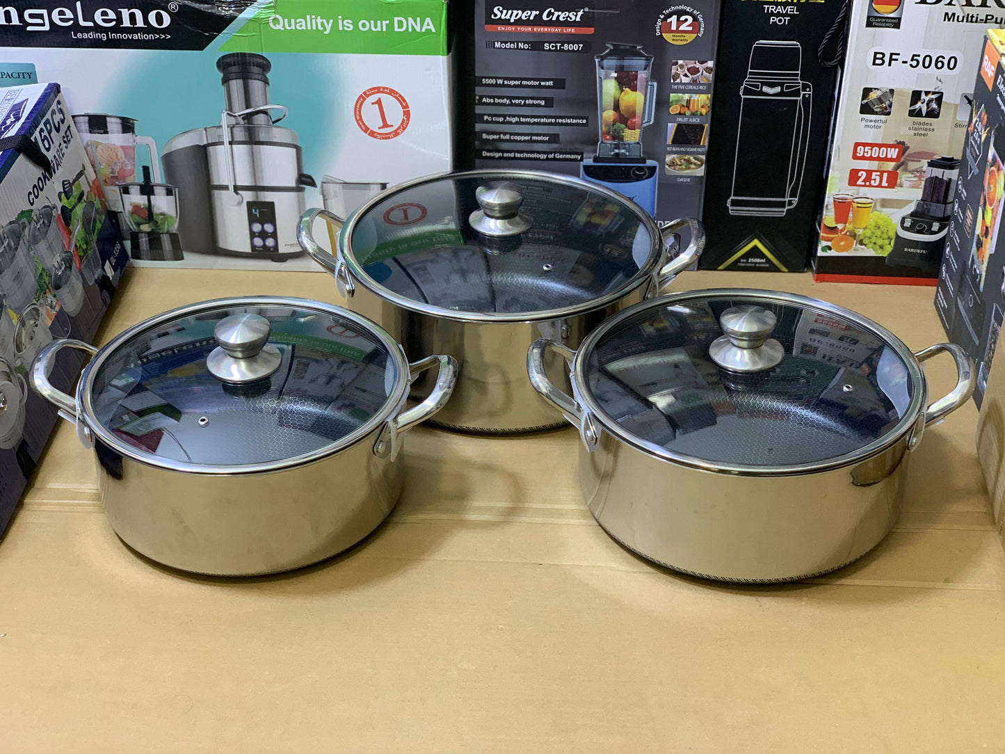 Laser Coated Deep Casserole Set Sizes 26 28 30