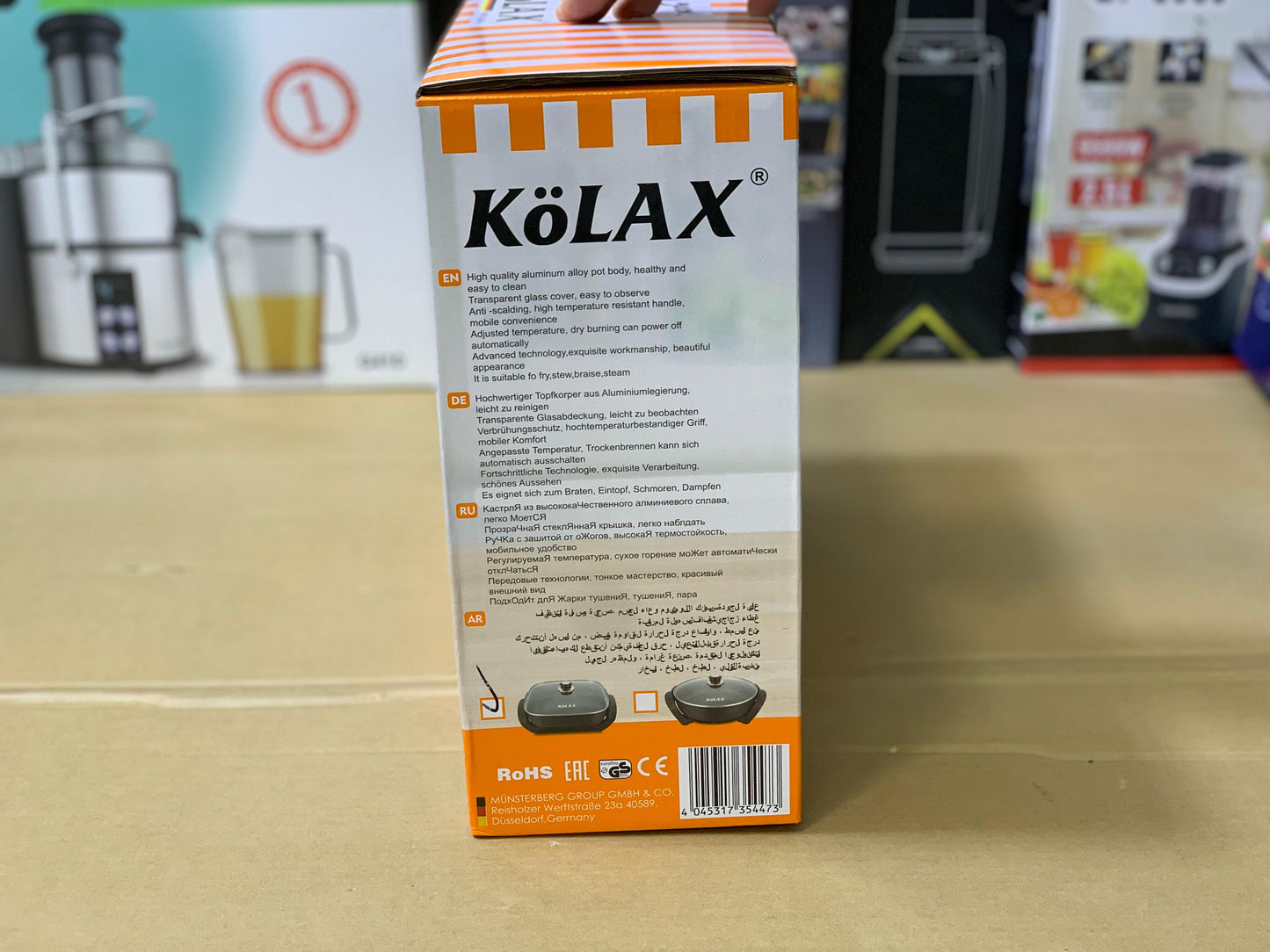 Kolax Brand Electric Frying Pan 5L and 1500w Non Stick