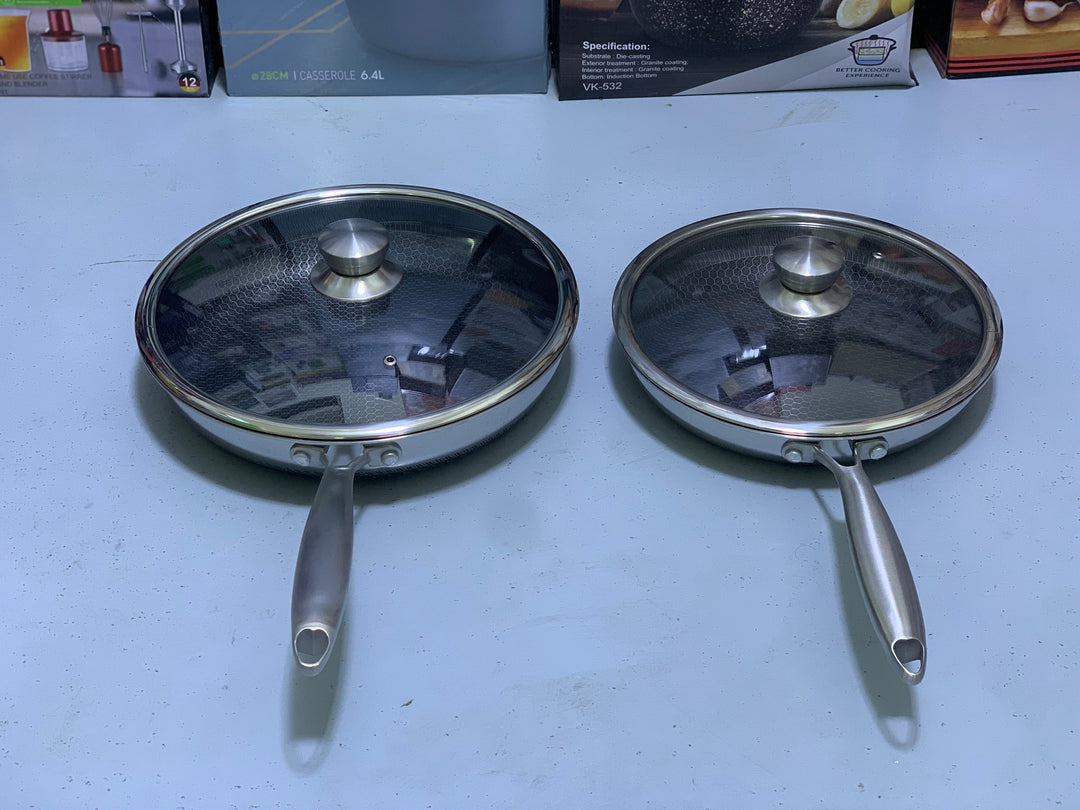 Laser Coating Frying pan with Lid