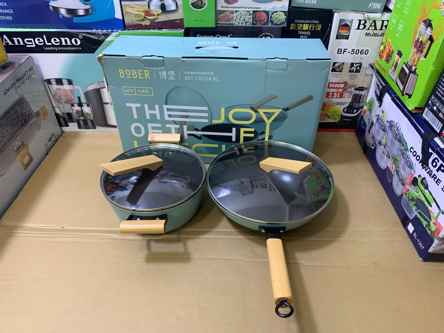 BOBER Ceramic cookware set 2 pieces Frying pans 30cm and casserole 26cm