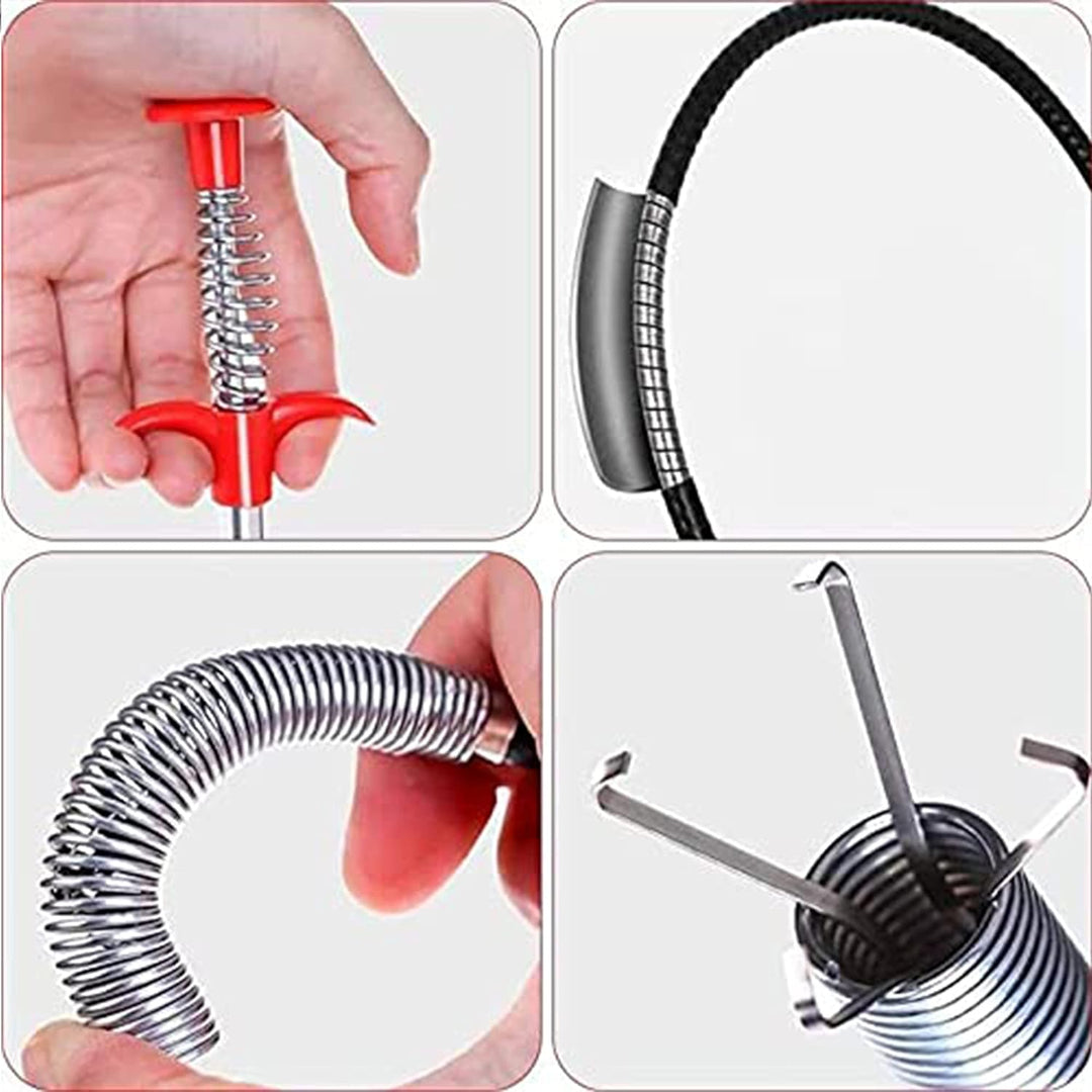Drain Cleaning Stick Tool Wire Sink Cleaning Hook Cleaning Clog Clogged Drain for Multipurpose Kitchen Bathroom Sink Toilet