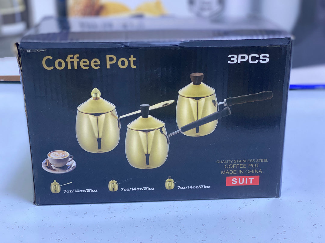 Stainless Steel 3 Pieces Coffee Pots