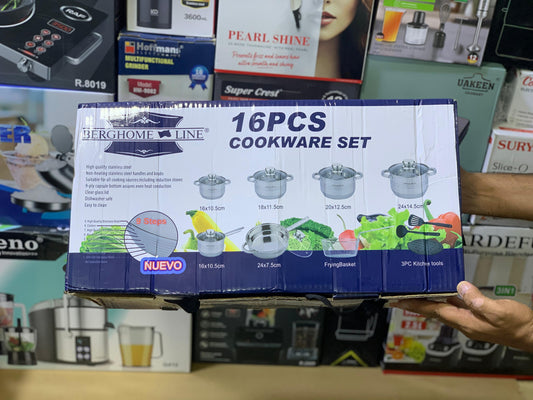 Berghome Line 16 Pcs Cookware Set Stainless steel