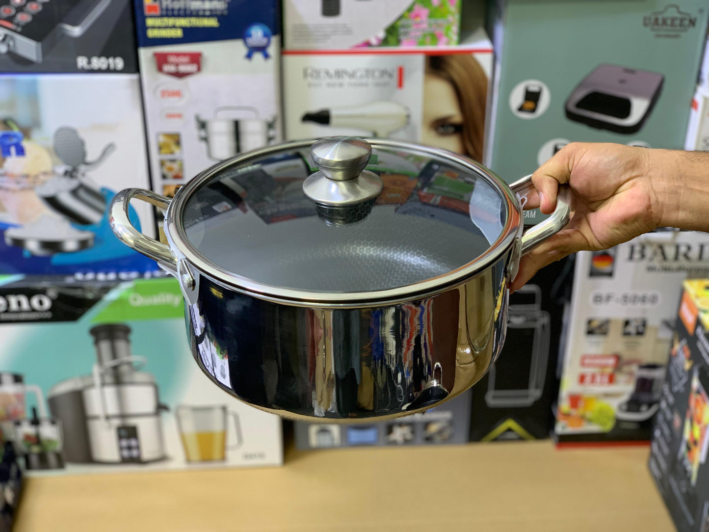 Laser Coated Deep Casserole Set Sizes 26 28 30