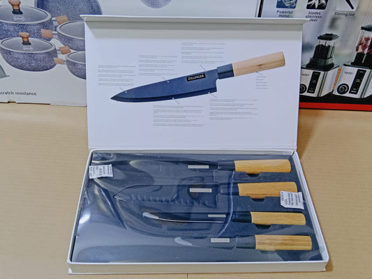 Bamboo Handles kitchen Knife Set 4