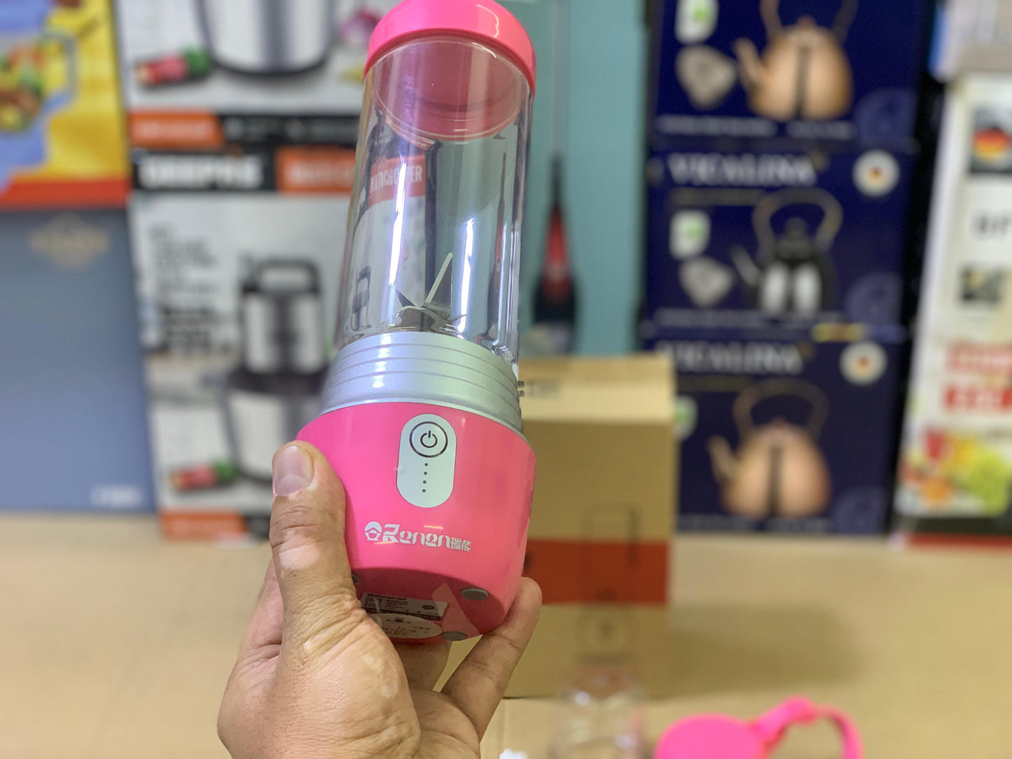 Portable Sports Juice Cup Juicer 420ml Stainless Steel Blades