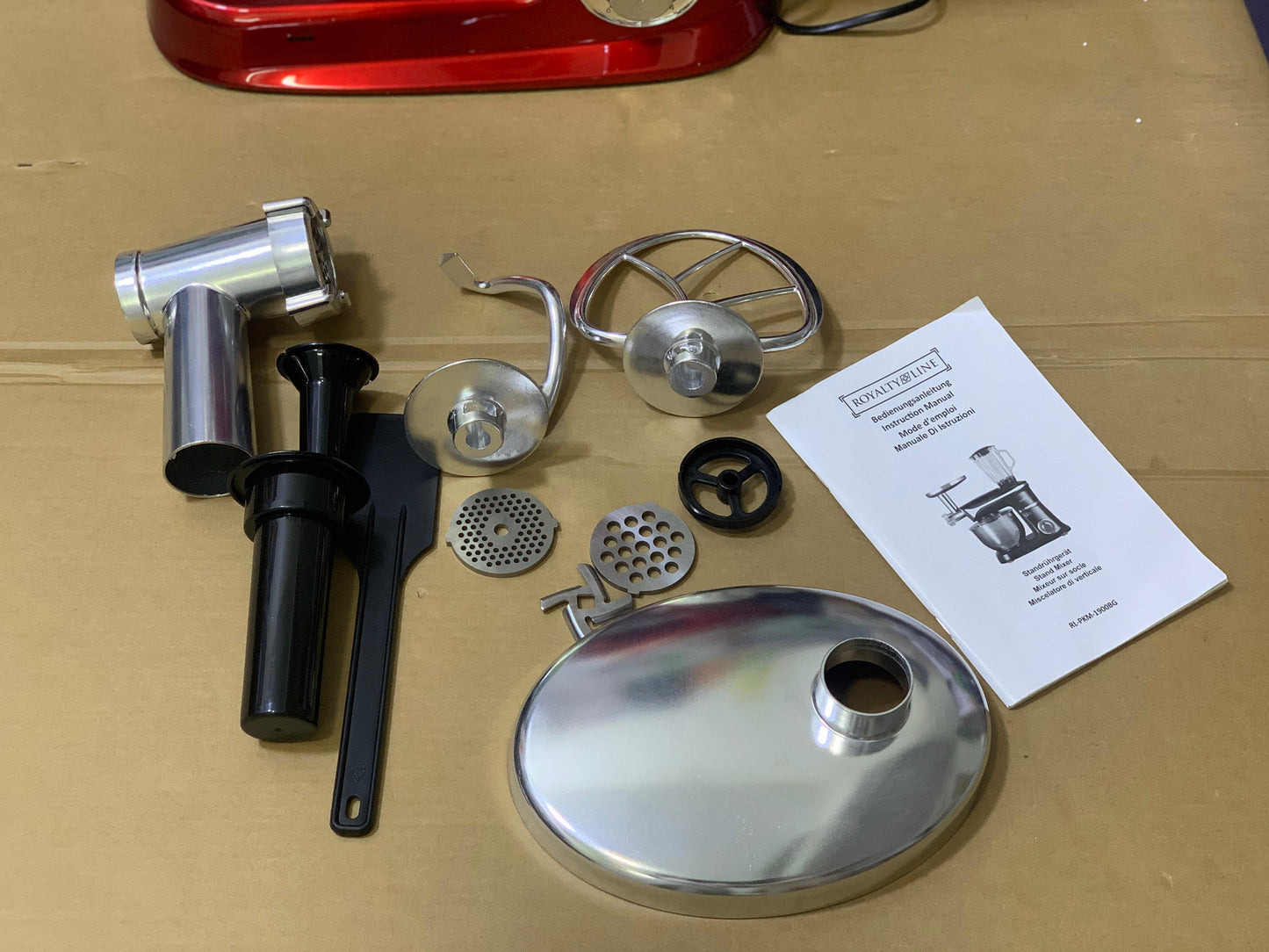 Royalty Line Power Kitchen Machine 3 in 1 6.5 and 1900 watt Standmixer, Meat chopper and Blender